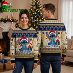 Kansas City Royals Stitch Holding Candy Cane Ugly Christmas Sweater