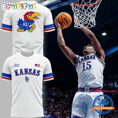 Kansas Jayhawks Basketball Throwback Uniform 2026 T Shirt