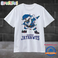 Kansas Jayhawks Dabbing Santa Claus Ugly Christmas Light T Shirt