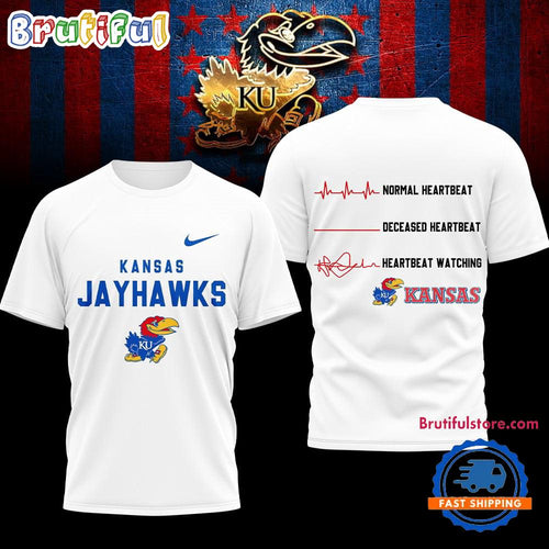 Kansas Jayhawks NCAA Heartbeat Unisex 3D Shirt