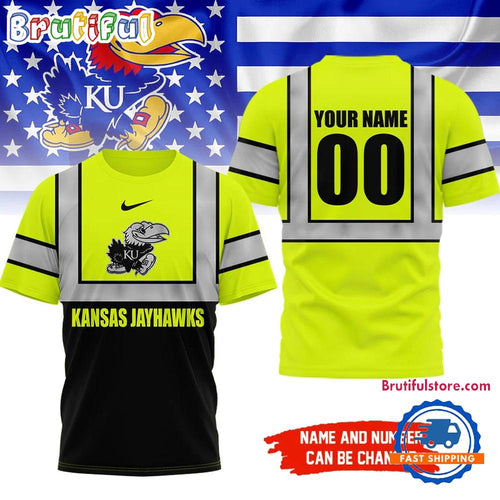 Kansas Jayhawks NCAA Hi Vis Safety Unisex 3D Shirt