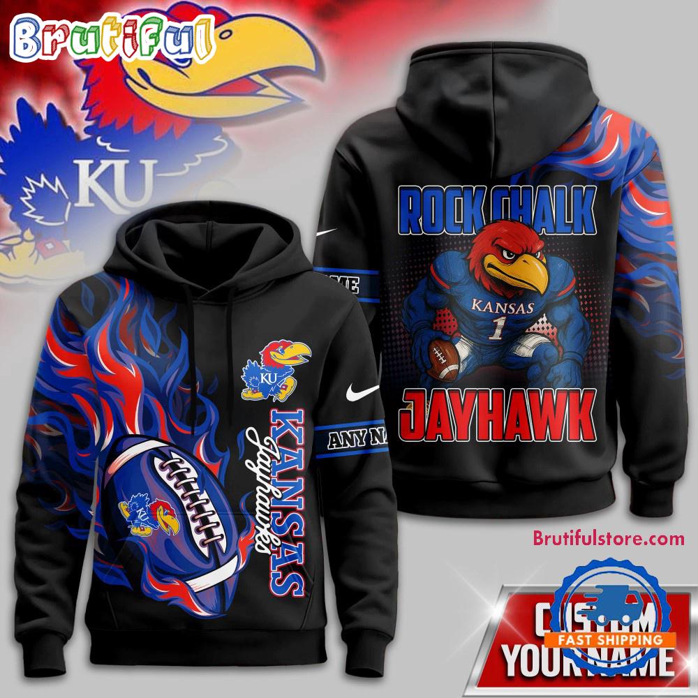 Kansas Jayhawks NCAA Victory Flame Personalized Hoodie Shirt