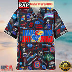Kansas Jayhawks Solgan Beak’em Hawks True Fan Spirit Custom Name Aloha Hawaiian Shirt