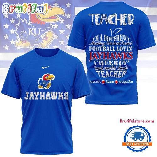 Kansas Jayhawks Teacher Pride Unisex 3D Shirt