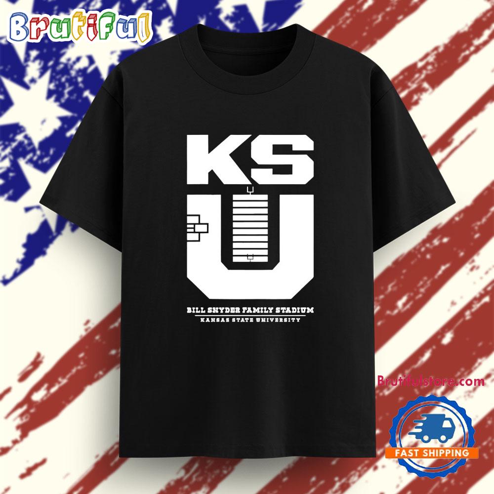 Kansas State Football KSU Monogram Bill Snyder Family Stadium T Shirt