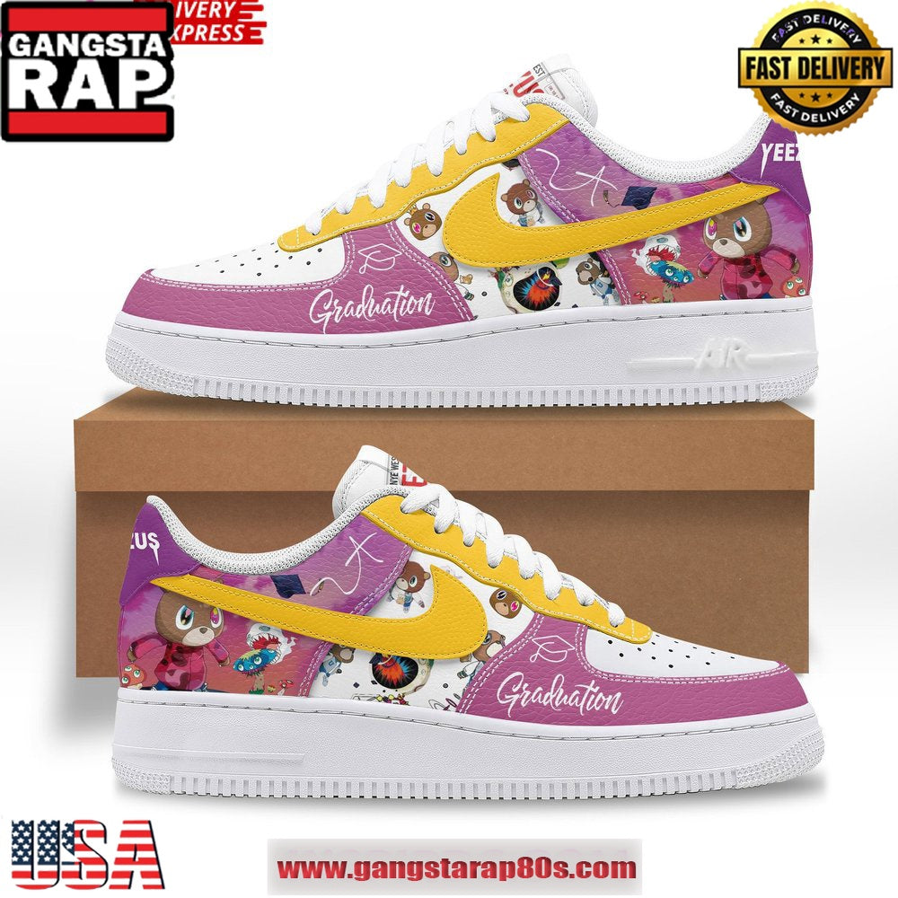 Kanye West Graduation x Yeezus Limited Edition Air Force 1 Running Sneakers Shoes