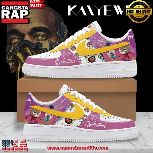 Kanye West Graduation x Yeezus Limited Edition Air Force 1 Running Sneakers Shoes