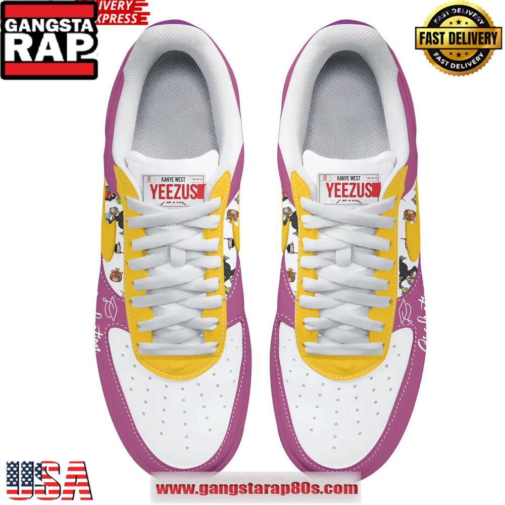 Kanye West Graduation x Yeezus Limited Edition Air Force 1 Running Sneakers Shoes
