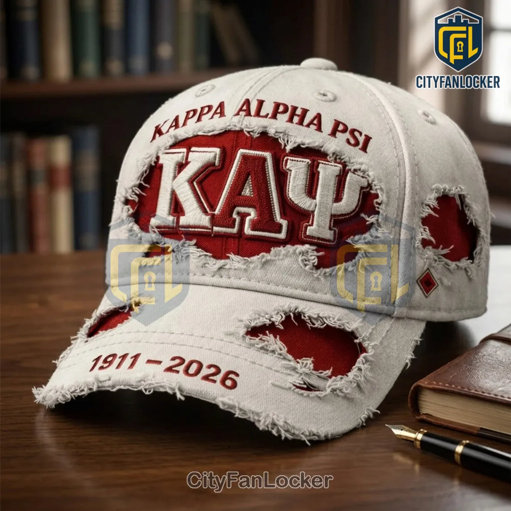 Kappa Alpha Psi 1911-2026 Distressed Baseball Cap
