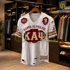 Kappa Alpha Psi 1911 Crimson White Distressed Embroidered Patch Shirt