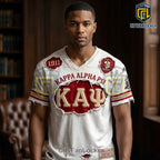 Kappa Alpha Psi 1911 Crimson White Distressed Embroidered Patch Shirt