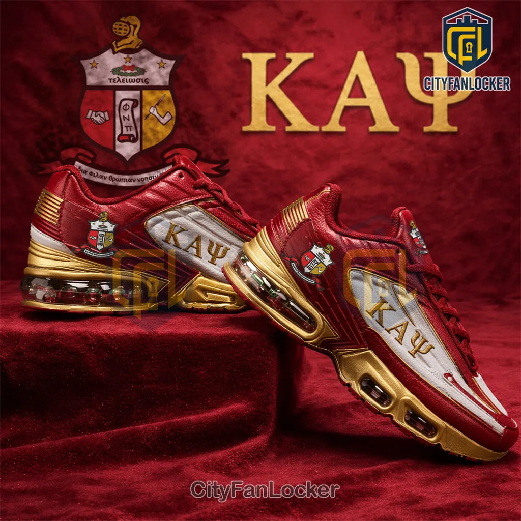 Kappa Alpha Psi ΚΑΨ D9 Custom Red Gold TN Sneakers