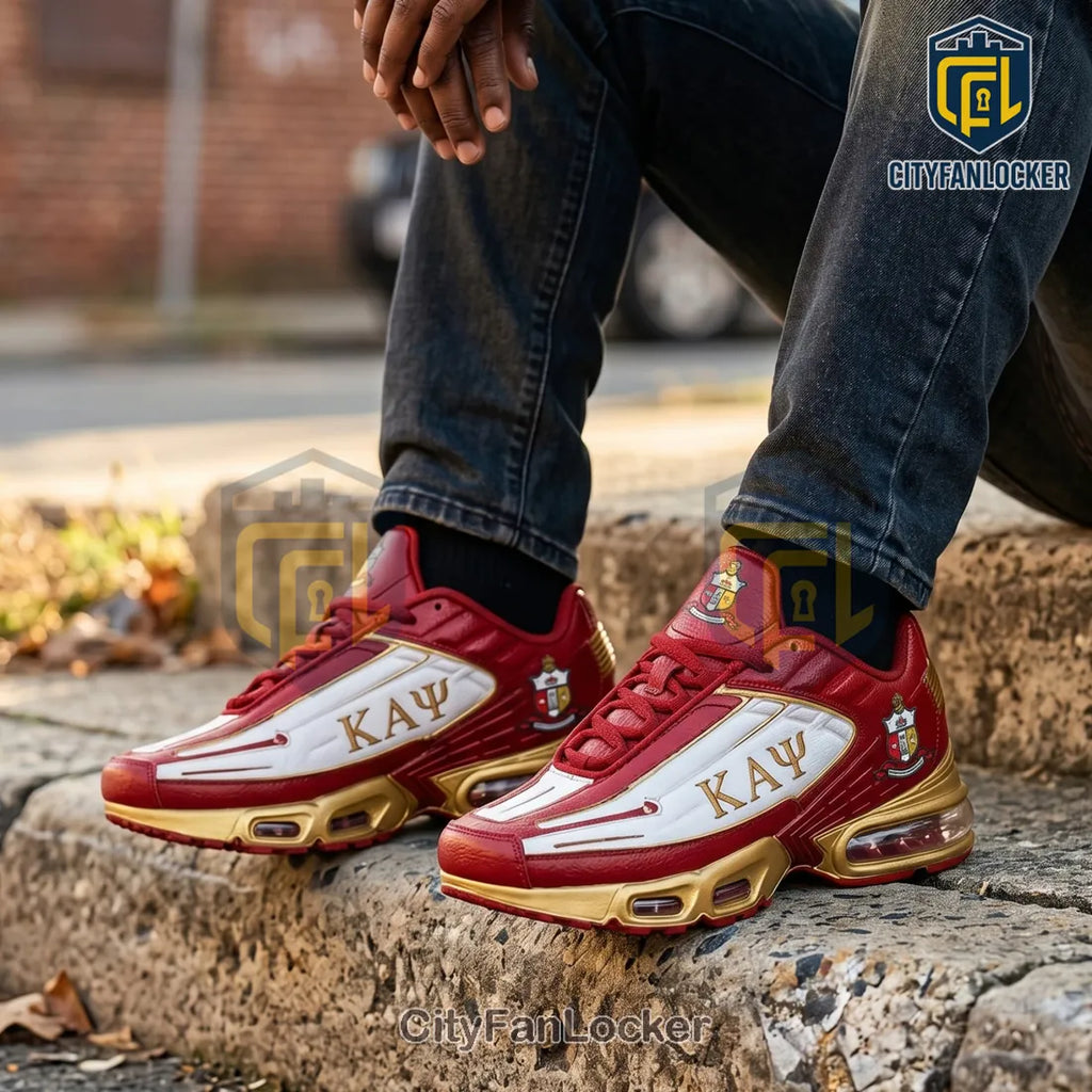 Kappa Alpha Psi ΚΑΨ D9 Custom Red Gold TN Sneakers