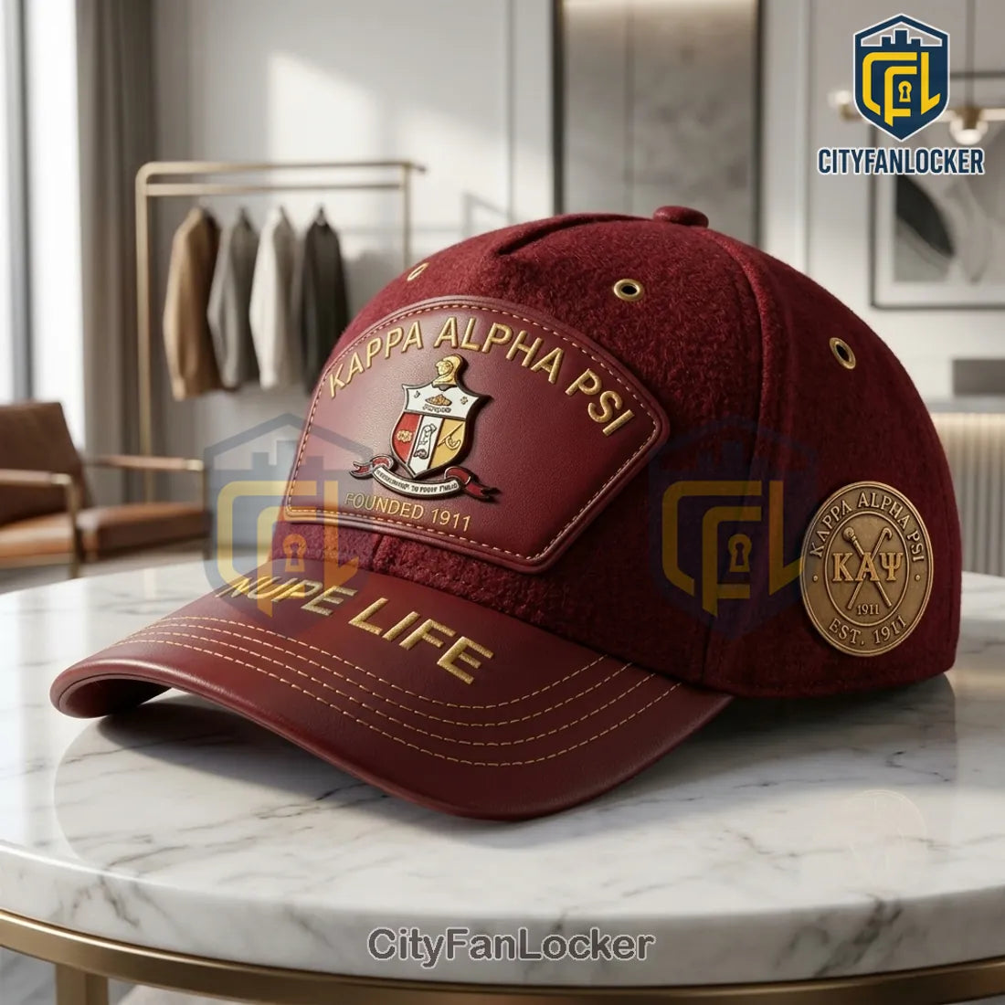 Kappa Alpha Psi Founded 1911 Nupe Life Crimson Adjustable Cap