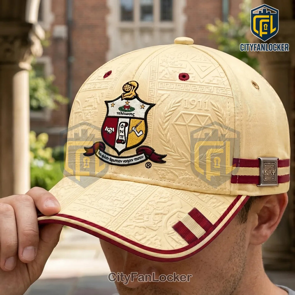 Kappa Alpha Psi Fraternity Cream Embroidered Cap