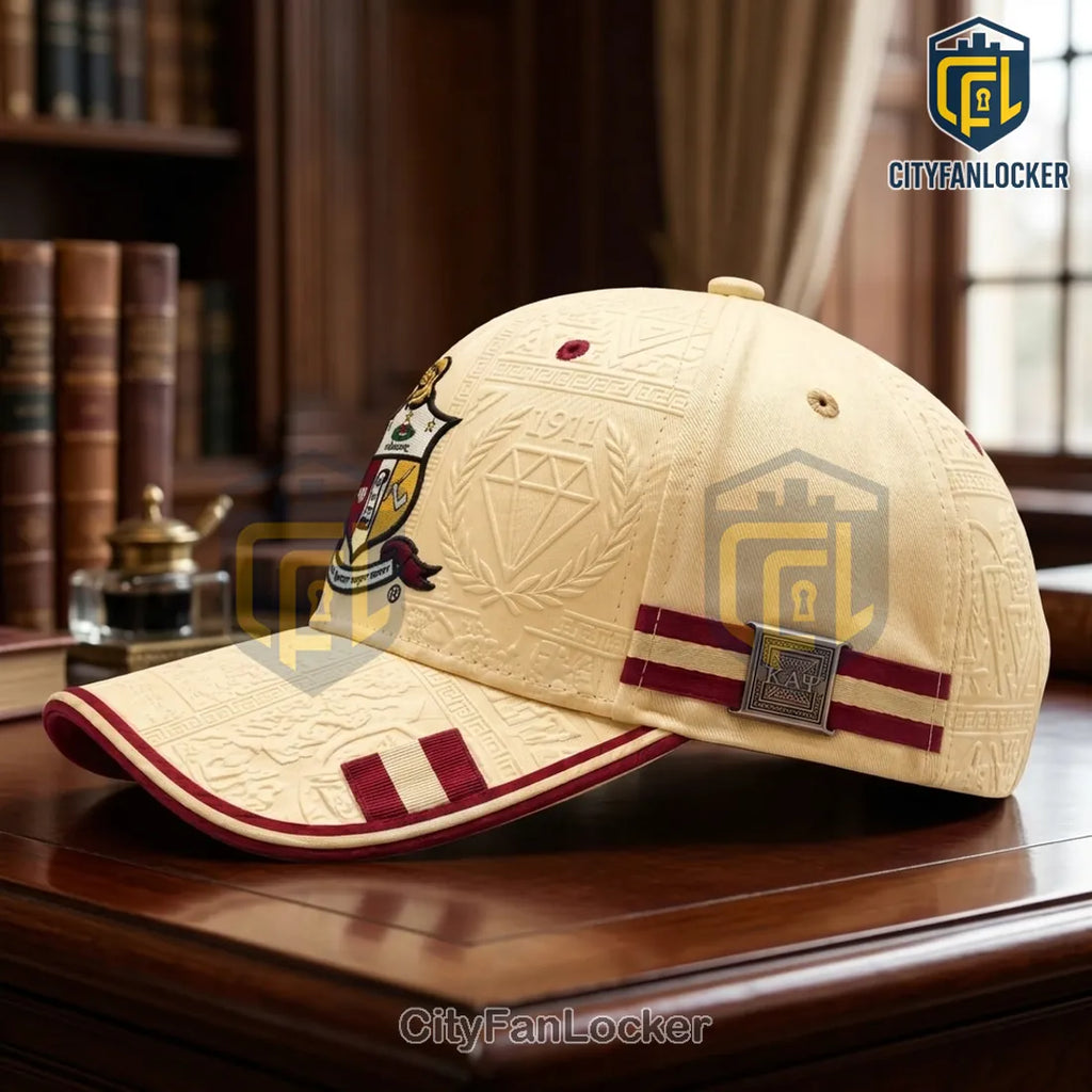 Kappa Alpha Psi Fraternity Cream Embroidered Cap