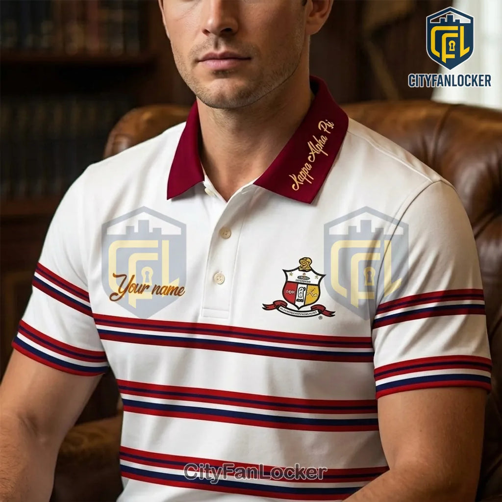 Kappa Alpha Psi Fraternity Crest Emblem Custom Polo Shirt