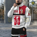 Kappa Alpha Psi Fraternity Crimson White Embroidered Logo Hooded Jogger Set