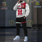 Kappa Alpha Psi Fraternity Crimson White Embroidered Logo Hooded Jogger Set