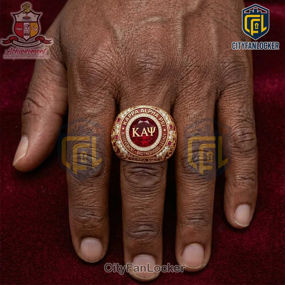 Kappa Alpha Psi Fraternity Gold Plated Ring