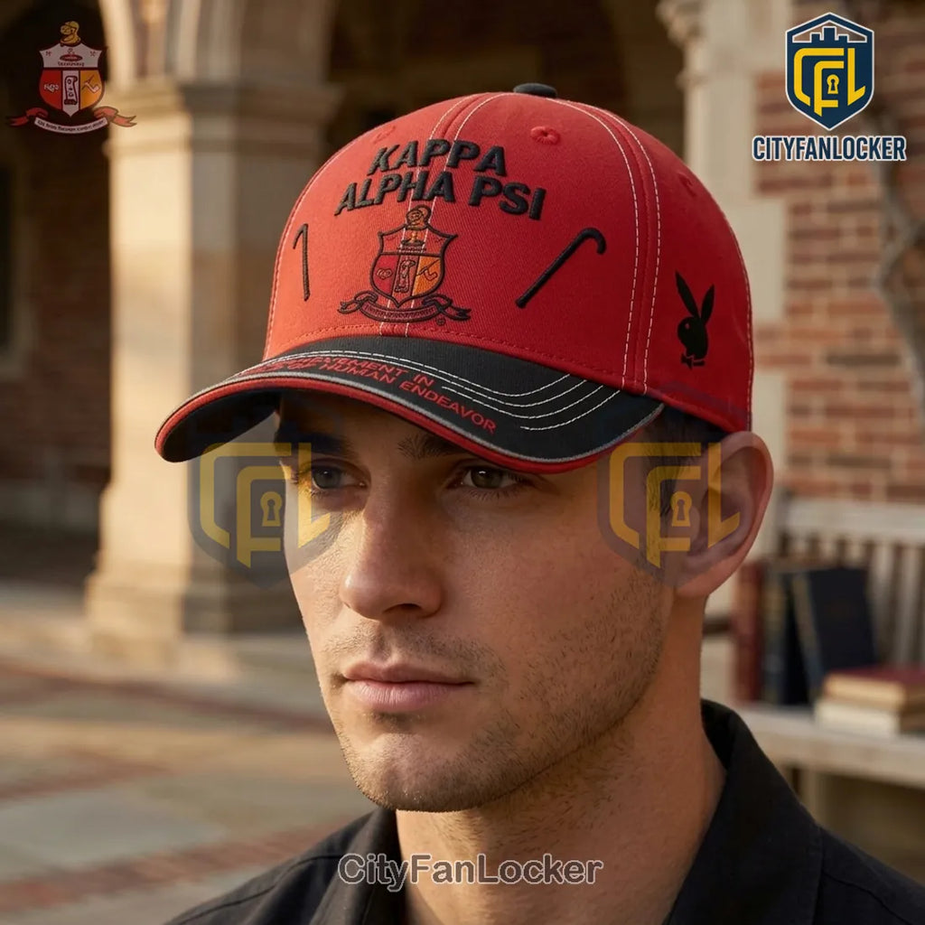 Kappa Alpha Psi Fraternity Red and Black Baseball Cap