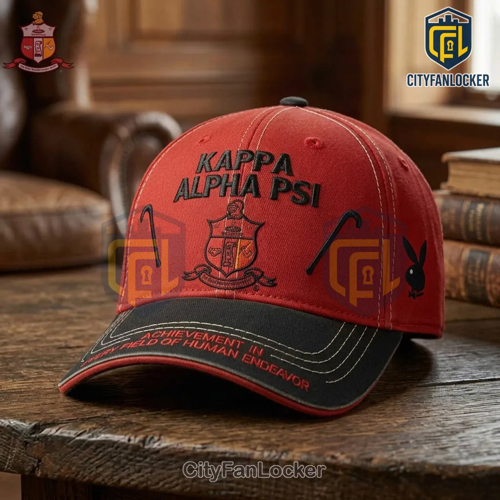 Kappa Alpha Psi Fraternity Red and Black Baseball Cap