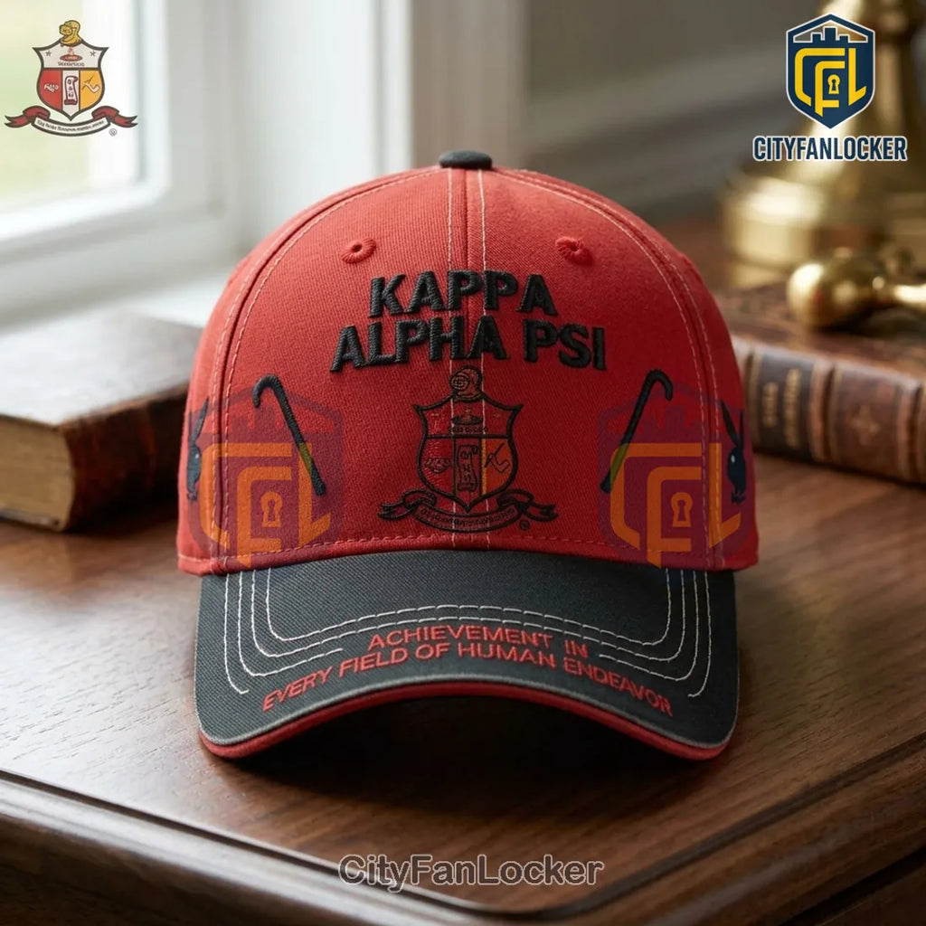 Kappa Alpha Psi Fraternity Red and Black Baseball Cap