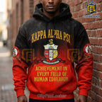 Kappa Alpha Psi Fraternity Red and Black Gradient Pullover Hoodie