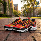 Kappa Alpha Psi Fraternity Red and Gold Custom Athletic TN Sneakers