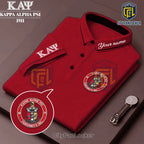 Kappa Alpha Psi Fraternity Red Embroidered Logo Polo Shirt