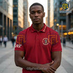 Kappa Alpha Psi Fraternity Red Embroidered Logo Polo Shirt