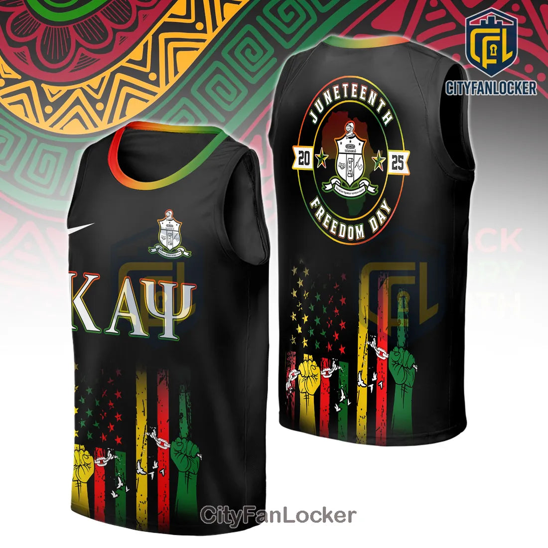 Kappa Alpha Psi Juneteenth Freedom Day 2025 Black Shirt