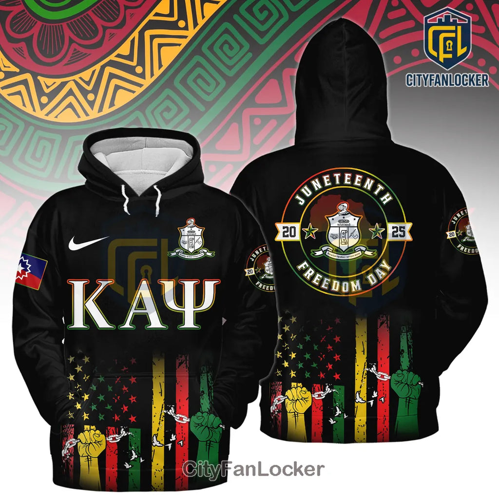 Kappa Alpha Psi Juneteenth Freedom Day 2025 Black Shirt