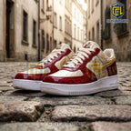 Kappa Alpha Psi x Nike Air Force 1 Gold and Crimson 1911 Sneaker