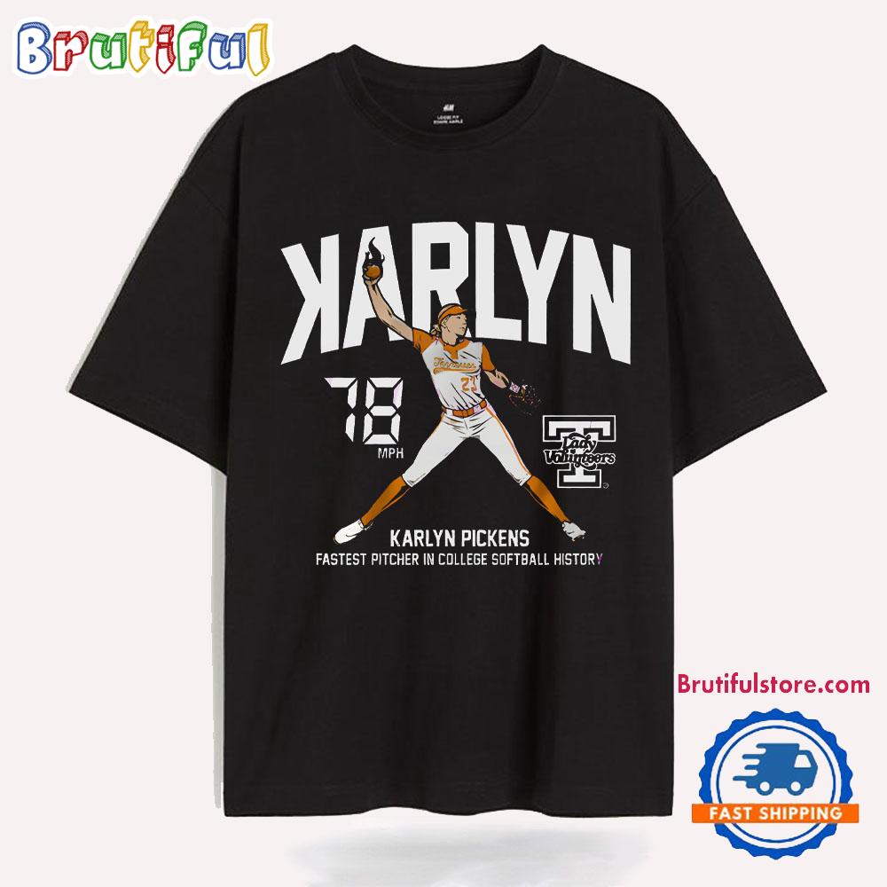 Karlyn Pickens Backwards K Tennessee Lady Volunteers Softball T Shirt