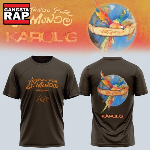 Karol G VIAJANDO POR EL MUNDO TROPITOUR 2026 Design T Shirt , Music Trend Shirt