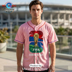 Katy Perry x World Cup 2026 FIFA CAN MEX USA Pink Baseball Jersey