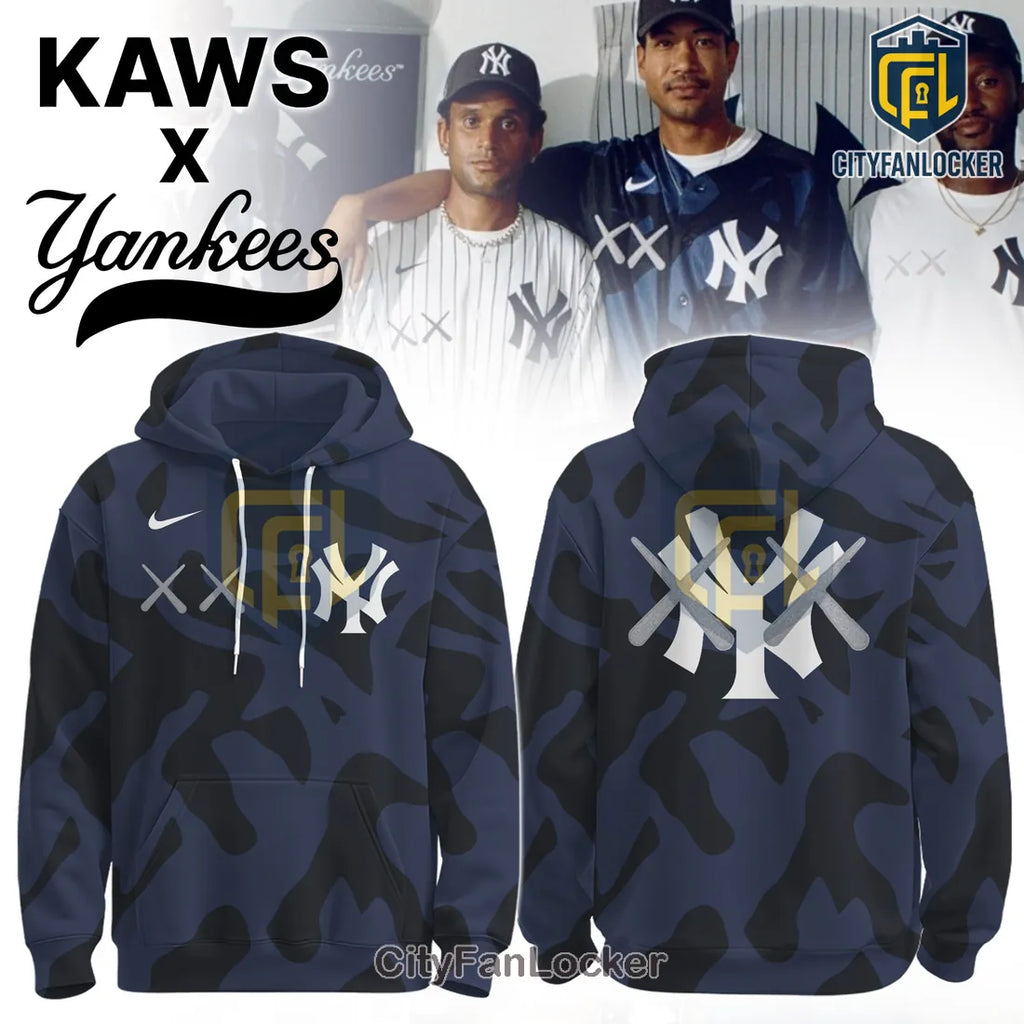 Kaws x New York Yankees Camouflage Pullover Hoodie