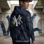 Kaws x New York Yankees Camouflage Pullover Hoodie