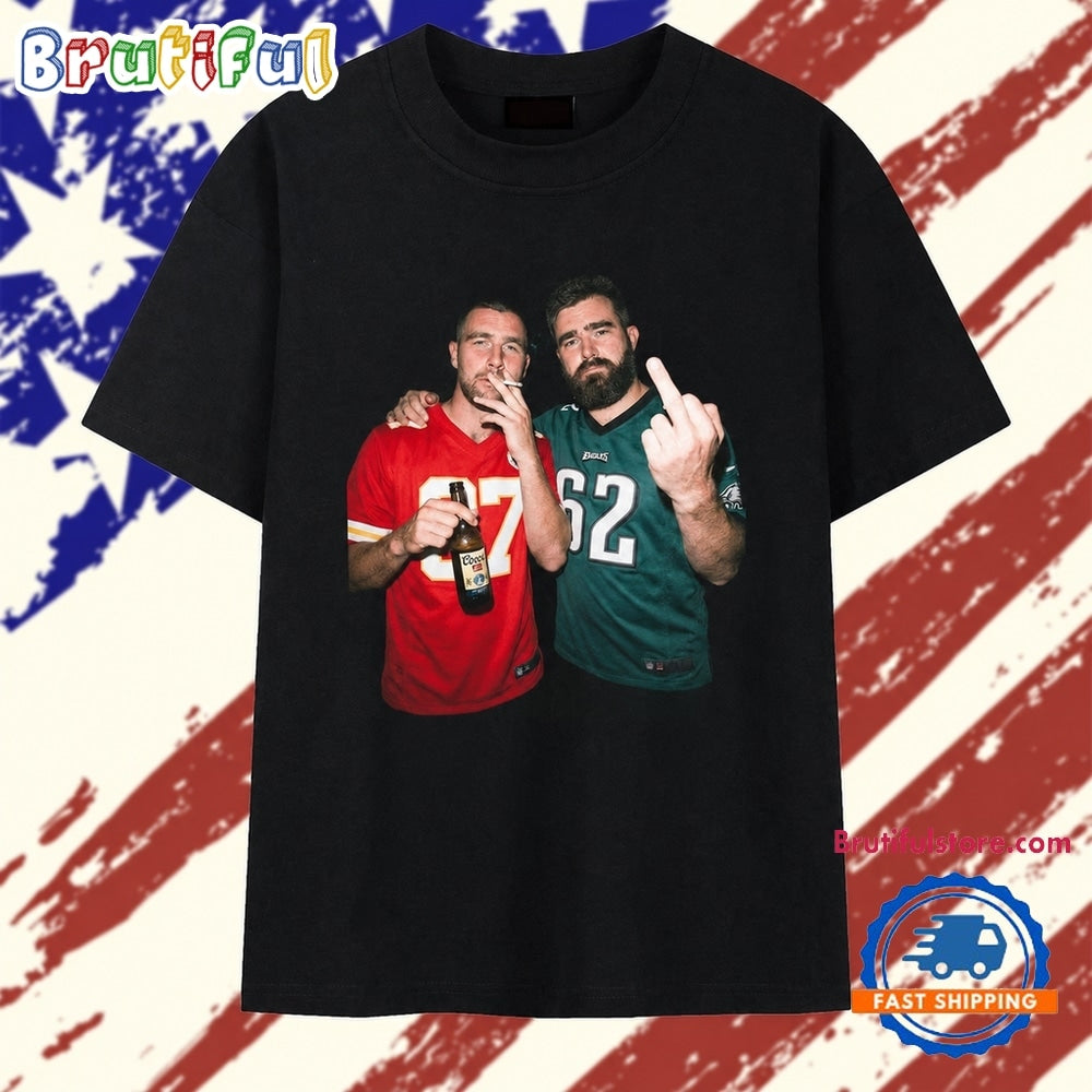 Kelce Brothers Travis Kelce And Jason Kelce Football Graphic T Shirt