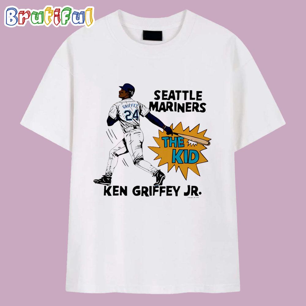 Ken Griffey Jr the Kid Seattle Mariners Caricature T Shirt