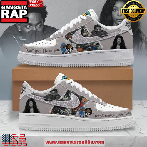 Kendrick Lamar Grand National Tour 2025 Nike Air Force 1 Sneakers Shoes