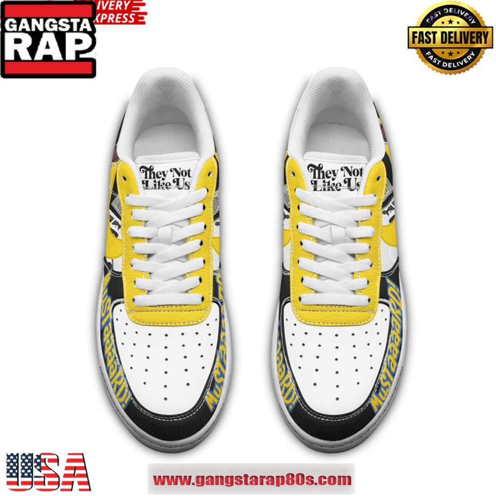 Kendrick Lamar Mustard Special Edition Air Force 1 Running Sneakers Shoes