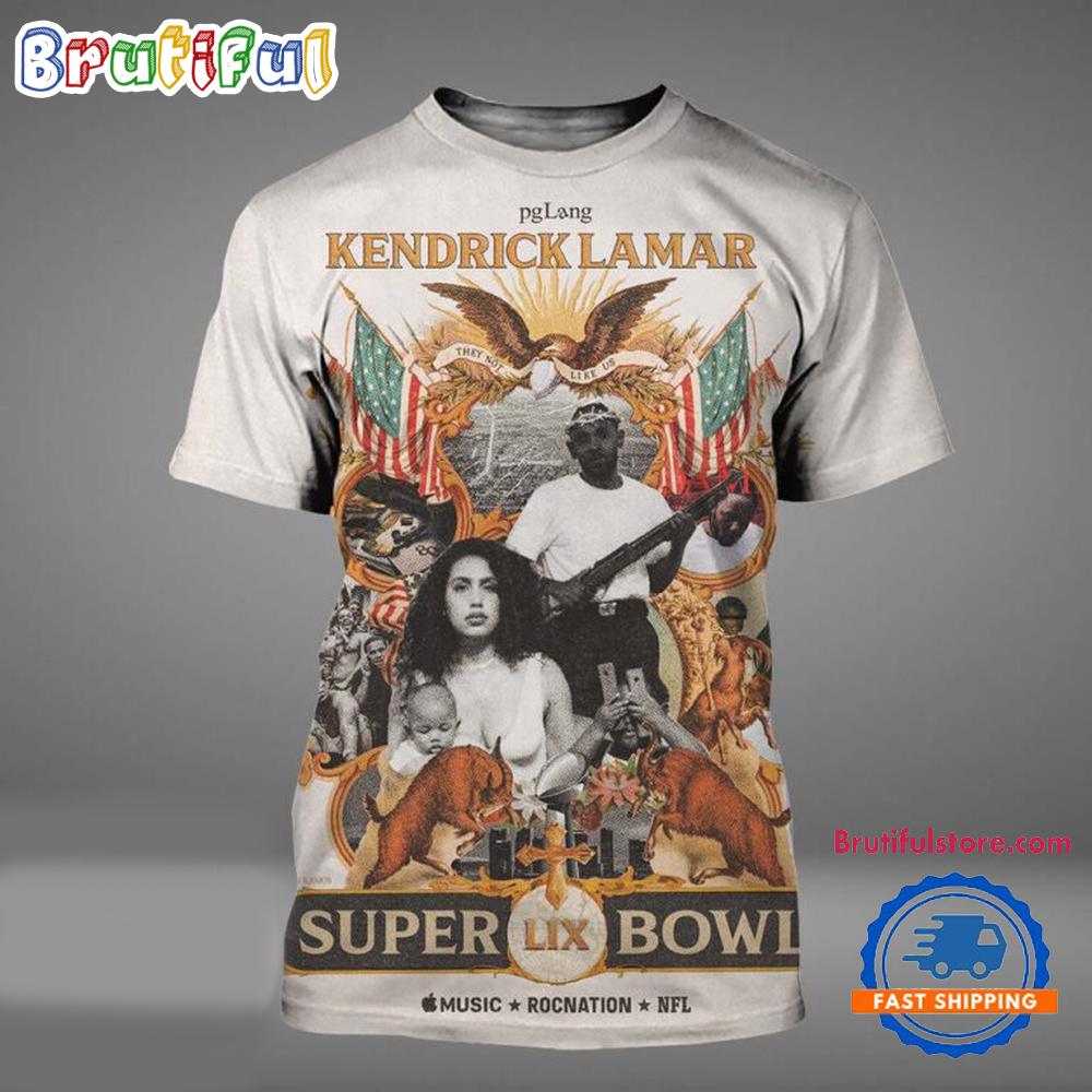 Kendrick Lamar Super Bowl LIX 2025 NFL Super Bowl Halftime Show They Now Like Us T Shirt