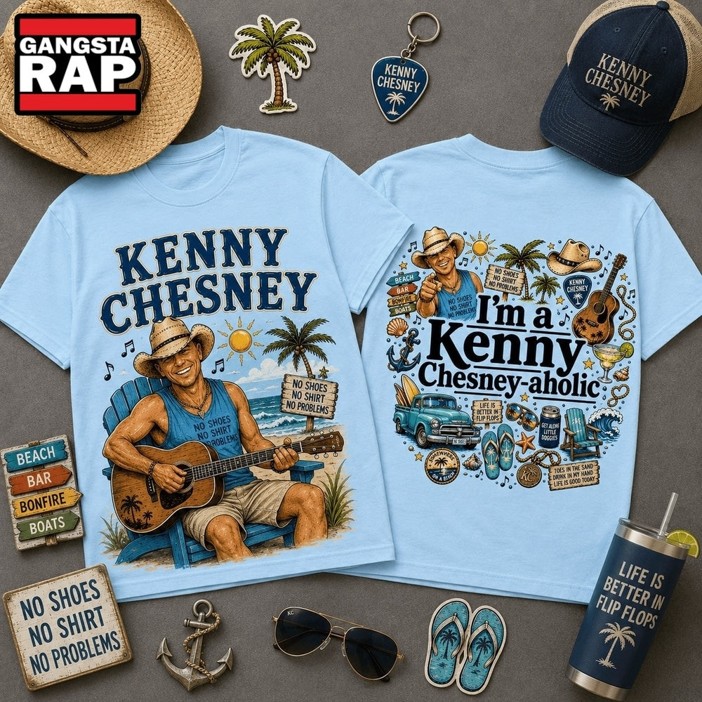 Kenny Chesney Beach Life Chesney aholic Two Sided 3D Shirt , Music Trending 3D Shirt