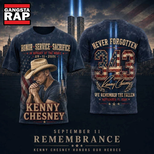 Kenny Chesney Cowboy Prayer 911 Tribute 3D Shirt