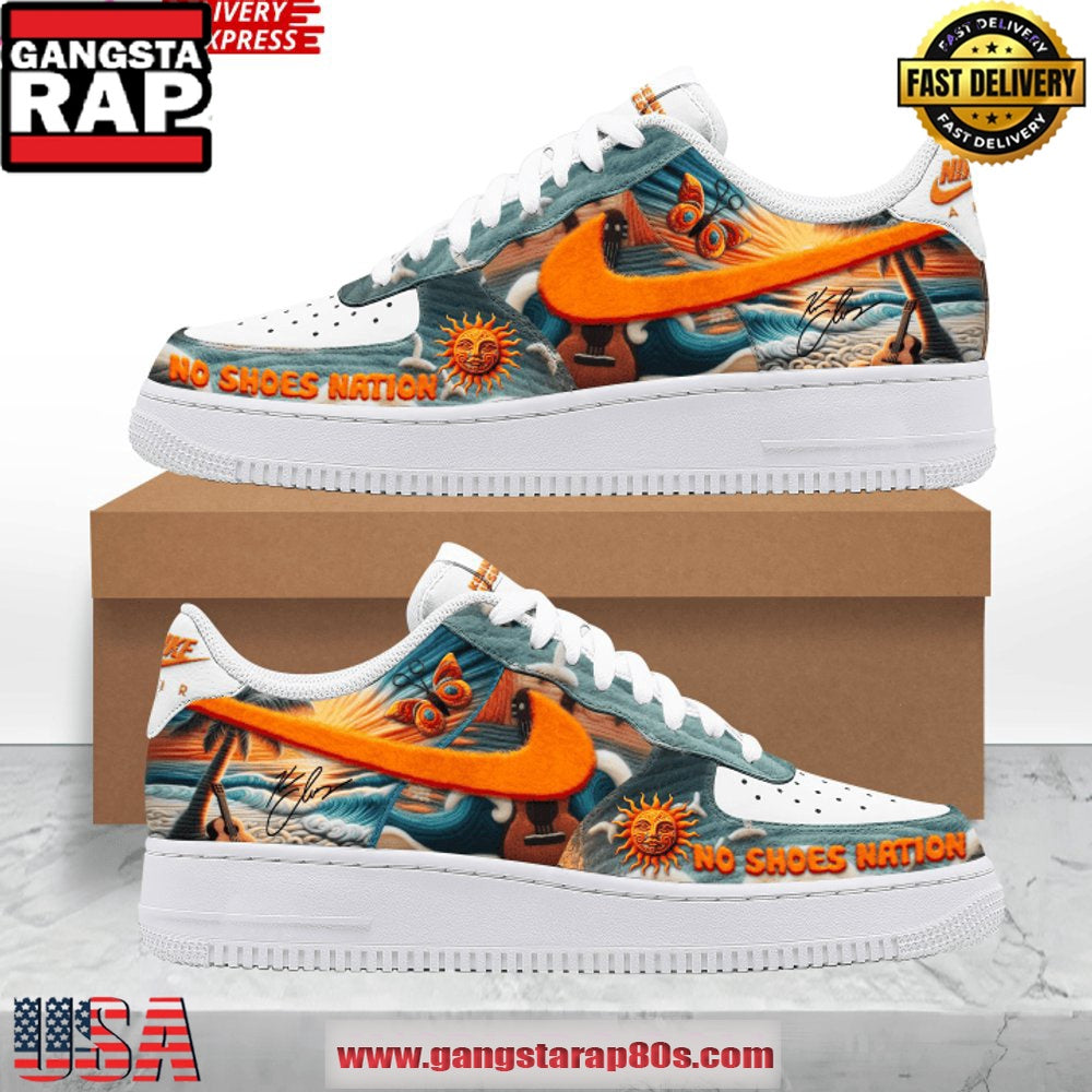 Kenny Chesney No Shoes Nation Air Force 1 Sneakers Shoes