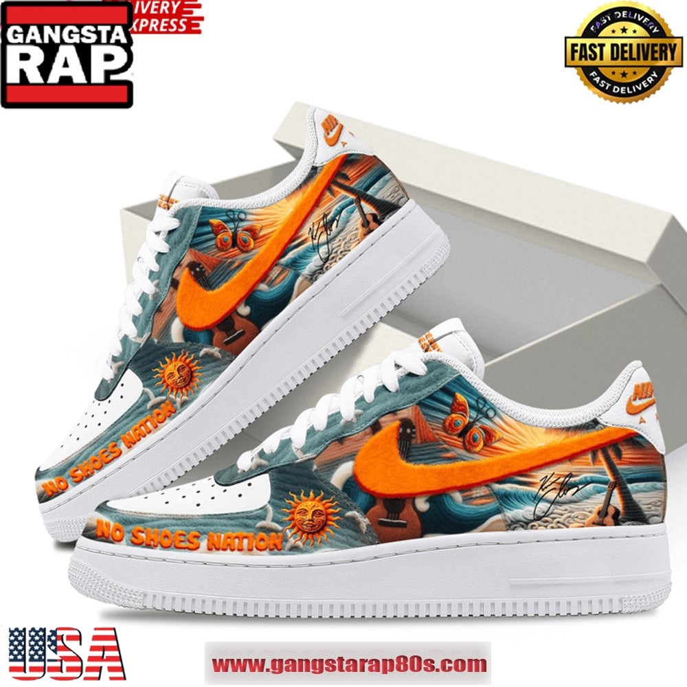 Kenny Chesney No Shoes Nation Air Force 1 Sneakers Shoes