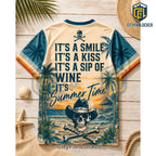 Kenny Chesney No Shoes Nation Tropical Sunset Skull V-Neck Shirt