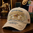 Kentucky Derby 2026 Champions Golden Tempo Distressed Embroidered Cap